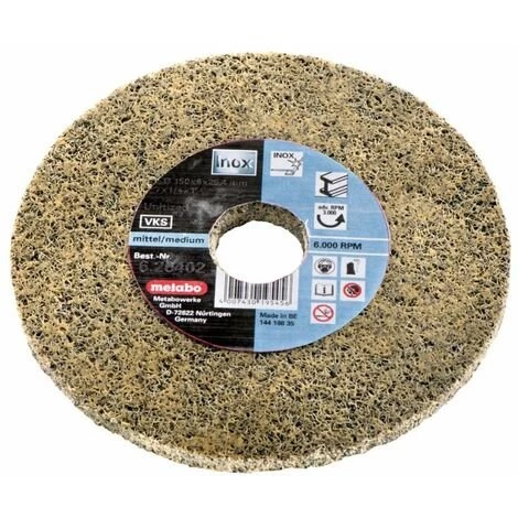 METABO® Vlies-Kompaktschleifscheibe Unitized. Grob. 125x 1 METABO® Vlies-Kompaktschleifscheibe Unitized. Grob. 125x
