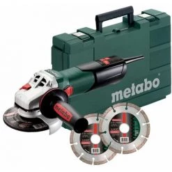 METABO® Winkelschleifer W 9-125 Quick Set + 2 Diamantrennscheiben Im Koffer