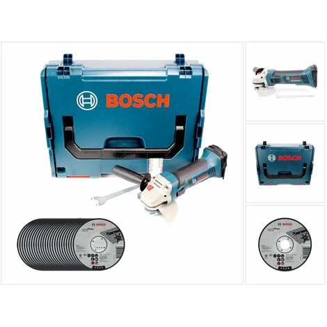 Bosch GWS 18-125 V-LI Akku Winkelschleifer 18V 125mm + 25x AS 60 T INOX BF Trennscheibe + L-Boxx 1 Bosch GWS 18-125 V-LI Akku Winkelschleifer 18V 125mm + 25x AS 60 T INOX BF Trennscheibe + L-Boxx