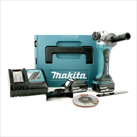 Makita BGA 452 RFJ 18V Li-ion 115 Mm Akku Winkelschleifer Mit 2x Makita BL1830 B Akku, Makita DC 18 RC Ladegerät, Makita Makpac Koffer Gr.2 4 Makita BGA 452 RFJ 18V Li-ion 115 Mm Akku Winkelschleifer Mit 2x Makita BL1830 B Akku, Makita DC 18 RC Ladegerät, Makita Makpac Koffer Gr.2 – Bild 4