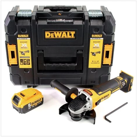 DeWalt DCG 405 NT Akku Winkelschleifer 18V 125mm Brushless + 1x Akku 5,0Ah + TSTAK - Ohne Ladegerät 2 DeWalt DCG 405 NT Akku Winkelschleifer 18V 125mm Brushless + 1x Akku 5,0Ah + TSTAK - Ohne Ladegerät – Bild 2