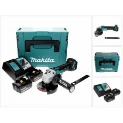 Makita DGA 506 RGJ Akku Winkelschleifer 18 V 125 Mm Brushless + 2x Akku 6,0 Ah + Ladegerät + Makpac