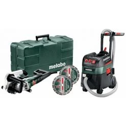 METABO Mauernutfräse MFE 40 + Allessauger ASR 35 L ACP Set (691058000); + 2 Diamant-Trennscheiben Classic UC; Kunststoffkoffer
