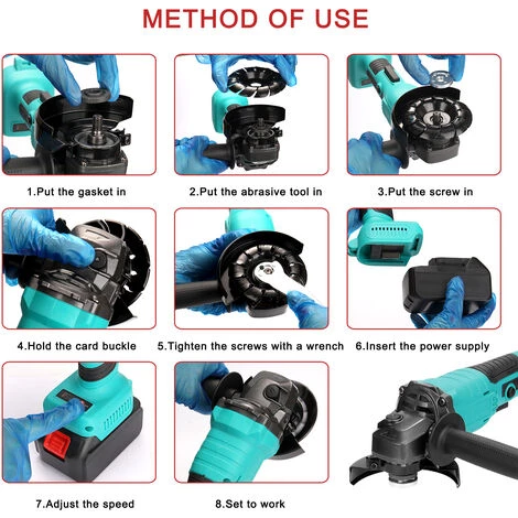 ASUPERMALL 125 Mm 18V Tragbare Multifunktionale Scharfwerkzeuge Elektrischen Winkelschleifers 11000Rpm Hochgeschwindigkeitsdrehung Fur Holz Eisen Schneid 2 ASUPERMALL 125 Mm 18V Tragbare Multifunktionale Scharfwerkzeuge Elektrischen Winkelschleifers 11000Rpm Hochgeschwindigkeitsdrehung Fur Holz Eisen Schneid – Bild 2