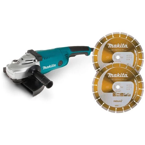MAKITA Ø230 Mm 2200W Schleifmaschine + 2 NEBULA 230mm Diamantscheiben - LOT0131 1 MAKITA Ø230 Mm 2200W Schleifmaschine + 2 NEBULA 230mm Diamantscheiben - LOT0131