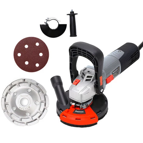 FANZTOOL Multischleifer Betonschleifer Winkelschleifer Sanierungsfräse 1400W Set Mit Absaughaube + Schleifteller + Sandpapier, Mit Drehzahlregelung 2 FANZTOOL Multischleifer Betonschleifer Winkelschleifer Sanierungsfräse 1400W Set Mit Absaughaube + Schleifteller + Sandpapier, Mit Drehzahlregelung – Bild 2