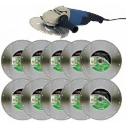 ADT DIAMANTWERKZEUGE 10x Diamanttrennscheibe FSZ Premium Ø 230 Mm Inkl. Winkelschleifer