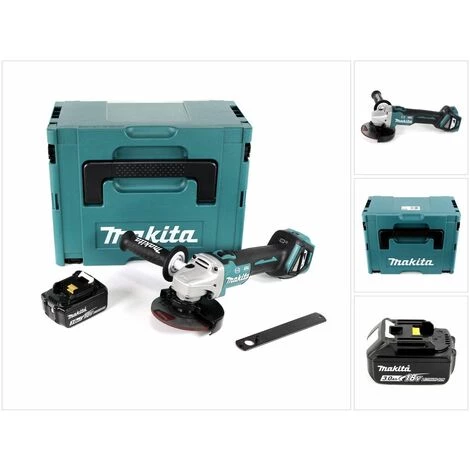 Makita DGA 513 F1J Akku Winkelschleifer 18V 125mm Brushless + 1x Akku 3,0Ah + Makpac - Ohne Ladegerät 1 Makita DGA 513 F1J Akku Winkelschleifer 18V 125mm Brushless + 1x Akku 3,0Ah + Makpac - Ohne Ladegerät