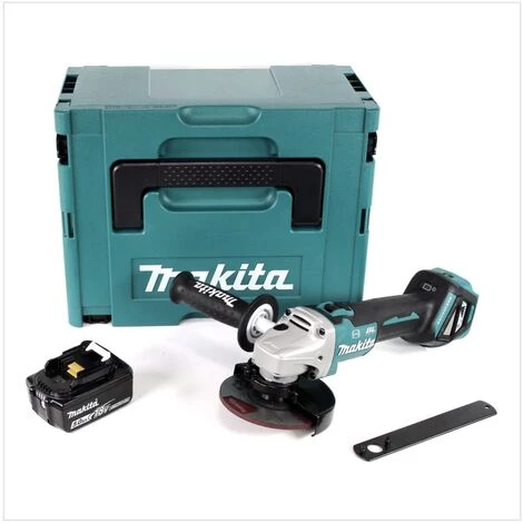 Makita DGA 513 T1J Akku Winkelschleifer 18V 125mm Brushless + 1x Akku 5,0Ah + Makpac - Ohne Ladegerät 2 Makita DGA 513 T1J Akku Winkelschleifer 18V 125mm Brushless + 1x Akku 5,0Ah + Makpac - Ohne Ladegerät – Bild 2