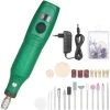 ASUPERMALL 12V Mini-Rotationswerkzeug Tragbarer Elektrischer Schleifer 5000-15000 U / Min Rotationsschneider Mit Variabler Geschwindigkeit Und 24-teiligen Aufsatzen Fur Bastelprojekte Und DIY-Kreationen,EU PlugGreen - EU PlugGreen
