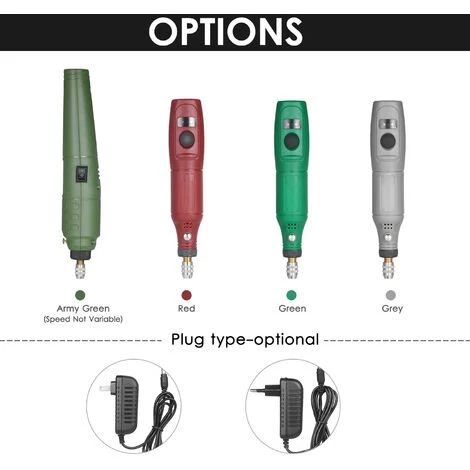 ASUPERMALL 12V Mini-Rotationswerkzeug Tragbarer Elektrischer Schleifer 5000-15000 U / Min Rotationsschneider Mit Variabler Geschwindigkeit Und 24-teiligen Aufsatzen Fur Bastelprojekte Und DIY-Kreationen,EU PlugGreen - EU PlugGreen 3 ASUPERMALL 12V Mini-Rotationswerkzeug Tragbarer Elektrischer Schleifer 5000-15000 U / Min Rotationsschneider Mit Variabler Geschwindigkeit Und 24-teiligen Aufsatzen Fur Bastelprojekte Und DIY-Kreationen,EU PlugGreen - EU PlugGreen – Bild 3