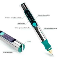 ASUPERMALL 25W 3 Zahnrader Geschwindigkeitsverstellbarer Elektrischer Schleifstift Stein Nagelpoliermaschine Metallbeschriftung Carving Gravurvorrichtung,Mehrfarbig 6 ASUPERMALL 25W 3 Zahnrader Geschwindigkeitsverstellbarer Elektrischer Schleifstift Stein Nagelpoliermaschine Metallbeschriftung Carving Gravurvorrichtung,Mehrfarbig -Winkelschleifer & Mauernutfräsen Verkäufe 33164356 3