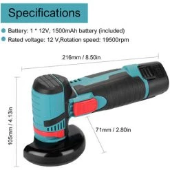 HAPPYSHOPPING Multifunktionsschleifer Mit 19500 U/min, Wiederaufladbarer Winkelschleifer Für Den Haushalt, Kleines Schneid-, Polier- Und Schleifwerkzeug, Eine Leistung Und Eine Ladung, 220 V Europäischer Standard -Winkelschleifer & Mauernutfräsen Verkäufe 34165058 4