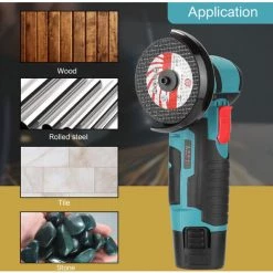 HAPPYSHOPPING Multifunktionsschleifer Elektrischer Haushalts-Winkelschleifer Kleiner Handschleifer, Trenn-, Polier- Und Schleifwerkzeug Zwei Elektrische Und Ein Ladegerät, Deluxe-Version, 220V EU -Winkelschleifer & Mauernutfräsen Verkäufe 34165444 4