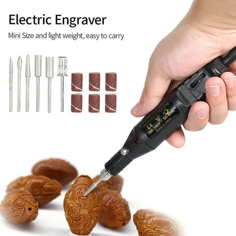 HAPPYSHOPPING 14 Stücke 100 V-240 V Mini Elektrische Grinder Bohrer Variable Geschwindigkeit Rotary Gravur Stift Schnitzen Werkzeug Set Zum Fräsen Polieren,Schwarz 241 - Schwarz 241 2 HAPPYSHOPPING 14 Stücke 100 V-240 V Mini Elektrische Grinder Bohrer Variable Geschwindigkeit Rotary Gravur Stift Schnitzen Werkzeug Set Zum Fräsen Polieren,Schwarz 241 - Schwarz 241 – Bild 2