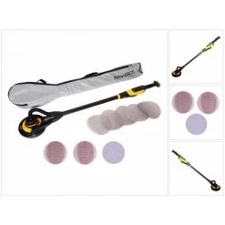 MIRKA ABRASIFS Mirka LEROS 950 CV Wand- Und Deckenschleifer 350 W 5,0 Mm Hub 225 Mm + Tragetasche + 80x Schleifscheiben