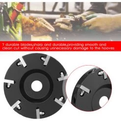 HAPPYSHOPPING Viehhufbearbeitungsscheibe Platte Hufbearbeitungsscheiben Hufschleifscheiben Klauen Hufpflegewerkzeug Mit 7 Klingen,Schwarz -Winkelschleifer & Mauernutfräsen Verkäufe 36577872 5