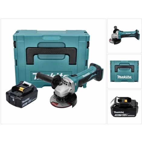Makita DGA 452 F1J Akku Winkelschleifer 18 V 115 Mm + 1x Akku 3,0 Ah + Makpac - Ohne Ladegerät 3 Makita DGA 452 F1J Akku Winkelschleifer 18 V 115 Mm + 1x Akku 3,0 Ah + Makpac - Ohne Ladegerät – Bild 3