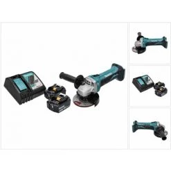 Makita DGA 452 RF Akku Winkelschleifer 18 V 115 Mm + 2x Akku 3,0 Ah + Ladegerät