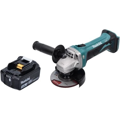 Makita DGA 452 F1 Akku Winkelschleifer 18 V 115 Mm + 1x Akku 3,0 Ah - Ohne Ladegerät 2 Makita DGA 452 F1 Akku Winkelschleifer 18 V 115 Mm + 1x Akku 3,0 Ah - Ohne Ladegerät – Bild 2