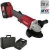 YAMATO Lithium-Akku-Schleifer 20 V. Akku 3,0 Ah 8.500 U/min Scheibe Ø 115 Mm. Inklusive Batterie Und Aktentasche