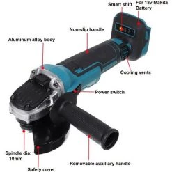 MOHOO 125mm Bürstenloser Winkelschleifer Trennschleifer Schleifmaschine Für 18V Makita Akku -Winkelschleifer & Mauernutfräsen Verkäufe 36863383 5