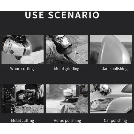 HAPPYSHOPPING Lithium Elektrischer Bürstenloser Wiederaufladbarer Winkelschleifer Elektrischer Winkelschleifer Haushaltspoliermaschine Winkelschleifer Multifunktionale Schleif- Und Schneidemaschine,Winkelschleifer Set Mit EU-Stecker 3 HAPPYSHOPPING Lithium Elektrischer Bürstenloser Wiederaufladbarer Winkelschleifer Elektrischer Winkelschleifer Haushaltspoliermaschine Winkelschleifer Multifunktionale Schleif- Und Schneidemaschine,Winkelschleifer Set Mit EU-Stecker – Bild 3