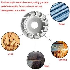 HAPPYSHOPPING 65 MM 12 Gänge Holzbearbeitung Teetablett Wurzelschnitzerei Kohlenstoffstahl Schnelles Polieren Greaving Teetablett Klinge,Silber -Winkelschleifer & Mauernutfräsen Verkäufe 37407899 4
