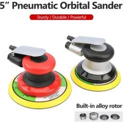 HAPPYSHOPPING 5'' Pneumatischer Schleifer Pneumatischer Polierer Air Sander Air Palm Schwingschleifer Grinder Palm Sander Schleifmaschine Werkzeug,5 Zoll - 5 Zoll -Winkelschleifer & Mauernutfräsen Verkäufe 37409264 4
