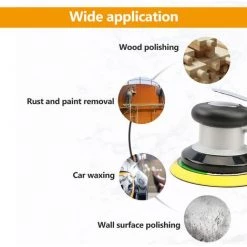 HAPPYSHOPPING 5'' Pneumatischer Schleifer Pneumatischer Polierer Air Sander Air Palm Schwingschleifer Grinder Palm Sander Schleifmaschine Werkzeug,5 Zoll - 5 Zoll -Winkelschleifer & Mauernutfräsen Verkäufe 37409264 5