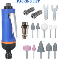 HAPPYSHOPPING 1/4 Zoll High Speed ​​Air Grinder 20000RPM Mini Air Die Grinder Kit Pneumatische Werkzeuge Set Polierschleifer Poliermaschine Graviermühle Luftmühle,20000rpm - EU, Blau -Winkelschleifer & Mauernutfräsen Verkäufe 37411298 3