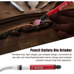 HAPPYSHOPPING Universal Pneumatische Druckluft Bleistift Spannzangen Stabschleifer Mikroschleifer Polieren Gravierwerkzeug,Silber -Winkelschleifer & Mauernutfräsen Verkäufe 37412186 3