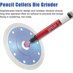 HAPPYSHOPPING Universal Pneumatische Druckluft Bleistift Spannzangen Stabschleifer Mikroschleifer Polieren Gravierwerkzeug,Silber -Winkelschleifer & Mauernutfräsen Verkäufe 37412186 4