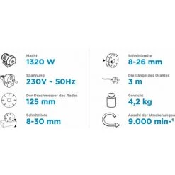 Graphite Mauernutfräse 1320 W, 8-30 Mm Schnitttiefe, 125 Mm Scheiben 6 Graphite Mauernutfräse 1320 W, 8-30 Mm Schnitttiefe, 125 Mm Scheiben -Winkelschleifer & Mauernutfräsen Verkäufe 37834389 3