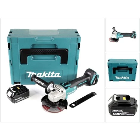 Makita DGA 504 F1J Akku Winkelschleifer 18V 125mm Brushless + 1x Akku 3,0Ah + Makpac - Ohne Ladegerät 5 Makita DGA 504 F1J Akku Winkelschleifer 18V 125mm Brushless + 1x Akku 3,0Ah + Makpac - Ohne Ladegerät – Bild 5