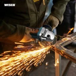 WESCOTOOLS Akku Winkelschleifer, WESCO 18V 4.0Ah Winkelschleifer, Leerlaufdrehzahl: 8800 Min-1, Scheiben-Ø: 115 Mm Mit Zusatzgriff Und 3 Stück Scheiben WS2941.1 -Winkelschleifer & Mauernutfräsen Verkäufe 39582416 4
