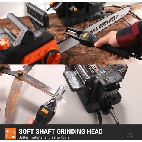 TACKLIFE Multifunktions-Tischschleifer, 200W / 1,67A Spitzer Mit Flexibler Welle, 6 Variable Geschwindigkeiten, Elektrisches Schleifwerkzeug Für Bohrer, Messer, Meißel, Meißel Und Äxte, Drehwerkzeug, DIY MBG01A 5 TACKLIFE Multifunktions-Tischschleifer, 200W / 1,67A Spitzer Mit Flexibler Welle, 6 Variable Geschwindigkeiten, Elektrisches Schleifwerkzeug Für Bohrer, Messer, Meißel, Meißel Und Äxte, Drehwerkzeug, DIY MBG01A – Bild 5