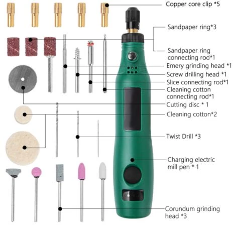 ILOVEMILAN 3,6 V / 3,7 V Akku-Bohrmaschine Wiederaufladbarer Multifunktions-Elektroschleifer 2 ILOVEMILAN 3,6 V / 3,7 V Akku-Bohrmaschine Wiederaufladbarer Multifunktions-Elektroschleifer – Bild 2