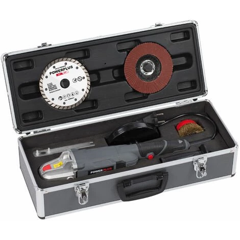 VARO Powerplus Winkelschleifer 900 W Set Mit Koffer Und 6 Teilen Zubehör 2 VARO Powerplus Winkelschleifer 900 W Set Mit Koffer Und 6 Teilen Zubehör – Bild 2