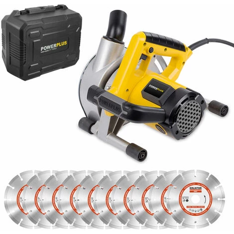 VARO Mauernutfräse 1800 W 2+ 8 Diamanttrennscheiben Mauerfräse Wandfräse Schlitzfräse 1 VARO Mauernutfräse 1800 W 2+ 8 Diamanttrennscheiben Mauerfräse Wandfräse Schlitzfräse