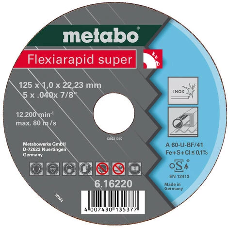Metabo Flexiarapid Super 230x1,9x22,23 Inox, 616229000 1 Metabo Flexiarapid Super 230x1,9x22,23 Inox, 616229000