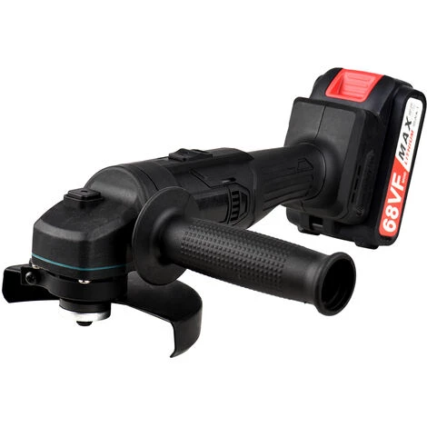 HAPPYSHOPPING Lithium-Batterie-Winkelschleifer Tragbare Batteriebetriebene Elektrische Schleifmaschine Mit Lithium-Ionen-Akku Und Ladegerät 2-Positionen-Griff Metall Holz Schneiden Schleifen Polieren,EU & 1pcs 2000mAh-Akku 2 HAPPYSHOPPING Lithium-Batterie-Winkelschleifer Tragbare Batteriebetriebene Elektrische Schleifmaschine Mit Lithium-Ionen-Akku Und Ladegerät 2-Positionen-Griff Metall Holz Schneiden Schleifen Polieren,EU & 1pcs 2000mAh-Akku – Bild 2