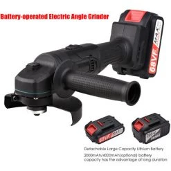 HAPPYSHOPPING Lithium-Batterie-Winkelschleifer Tragbare Batteriebetriebene Elektrische Schleifmaschine Mit Lithium-Ionen-Akku Und Ladegerät 2-Positionen-Griff Metall Holz Schneiden Schleifen Polieren,EU & 1pcs 2000mAh-Akku 7 HAPPYSHOPPING Lithium-Batterie-Winkelschleifer Tragbare Batteriebetriebene Elektrische Schleifmaschine Mit Lithium-Ionen-Akku Und Ladegerät 2-Positionen-Griff Metall Holz Schneiden Schleifen Polieren,EU & 1pcs 2000mAh-Akku -Winkelschleifer & Mauernutfräsen Verkäufe 47884120 3
