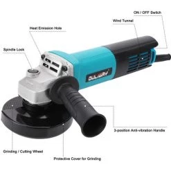 OULIGAY Schleifmaschine Winkelschleifer 220V 100 Mm Bürstenlos 1020W Inkl. 5 Trennscheiben -Winkelschleifer & Mauernutfräsen Verkäufe 48225943 3