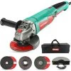 Winkelschleifer 1200W, HYCHIKA 3000-10000RPM Mit 6 Geschwindigkeiten, 5pcs 125mm Schleifscheiben
