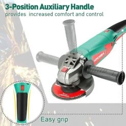 Winkelschleifer 1200W, HYCHIKA 3000-10000RPM Mit 6 Geschwindigkeiten, 5pcs 125mm Schleifscheiben -Winkelschleifer & Mauernutfräsen Verkäufe 50056376 4