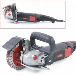 SENDERPICK 1800W Elektrisch Betonschlitzmaschine Doppelsägeblatt Mauernutfräse Schlitzfräse 180°Drehbarer -Winkelschleifer & Mauernutfräsen Verkäufe 50107115 4
