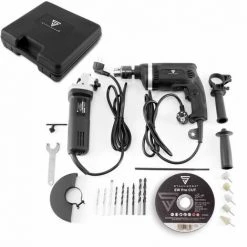 STAHLWERK Handwerker-Set Mit Winkelschleifer WS-840 ST Und Schlagbohrmaschine SB-800 ST Für Den Einsatz In Der Werkstatt Und Im Haus