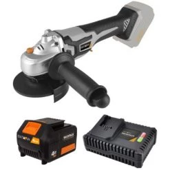 BATAVIA Akku-Winkelschleifer 18V MAXXPACK | Bürstenlos | Inkl. 4,0-Ah-Akku Und Schnellladegerät