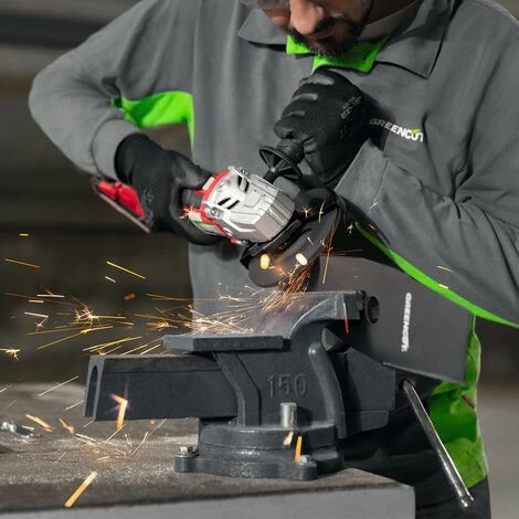 20V Akku-Winkelschleifer, Mit 115-125mm Scheibe, 7500rpm Geschwindigkeit, Lithium-Akku Und Ladegerät NICHT INBEGRIFFEN - Greencut AMG200L-SB 5 20V Akku-Winkelschleifer, Mit 115-125mm Scheibe, 7500rpm Geschwindigkeit, Lithium-Akku Und Ladegerät NICHT INBEGRIFFEN - Greencut AMG200L-SB – Bild 5